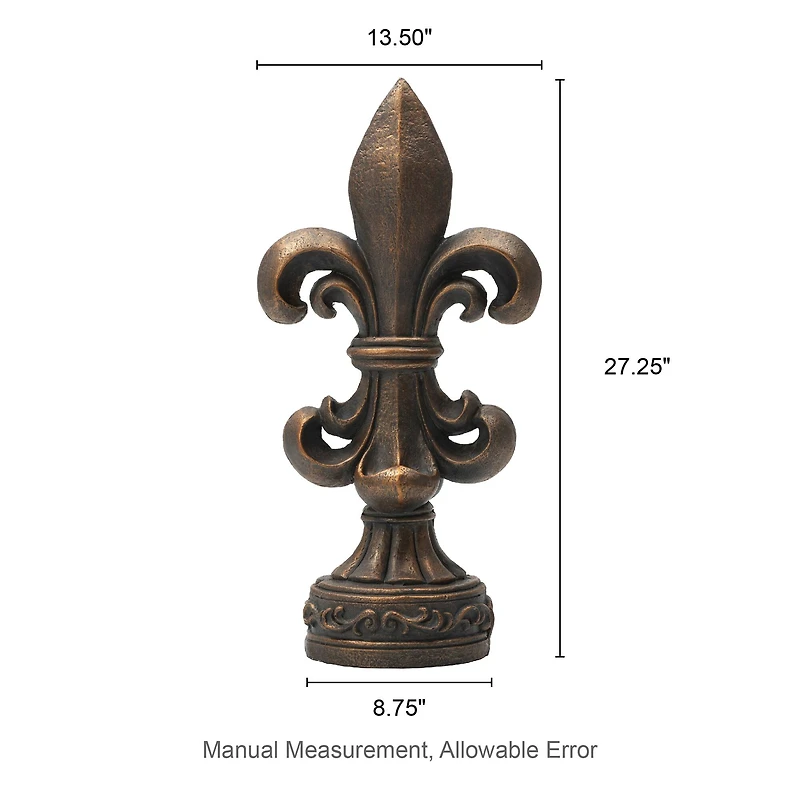 Glitzhome® 27" Standing Fleur-de-Lis Garden Statue