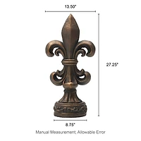 Glitzhome® 27" Standing Fleur-de-Lis Garden Statue