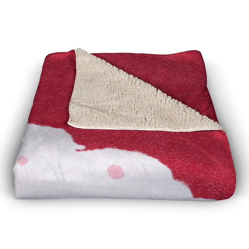 Santa Face 50x60 Sherpa Fleece Blanket