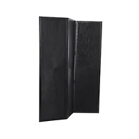 Black Mango Wood Contemporary Room Divider Screen, 70" x 59"