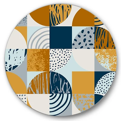 Designart - Retro Semicircles Circles and Squares