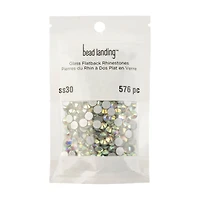 12 Pack: AB Crystal SS30 Glass Flatback Rhinestones by Bead Landing™
