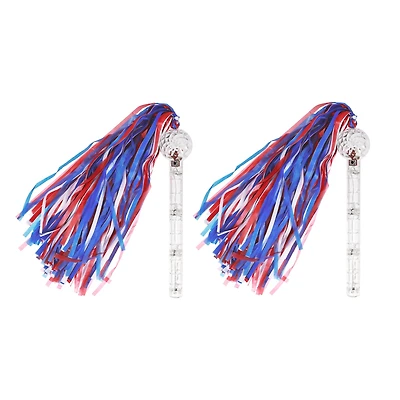 Red, White & Blue Light Up Pom Pom Wands, 2ct. by Creatology™