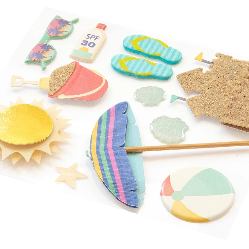 Sandcastle Puffy 3D Stickers by Recollections™