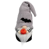 8" Halloween Bat Standing Gnome with Pumpkin