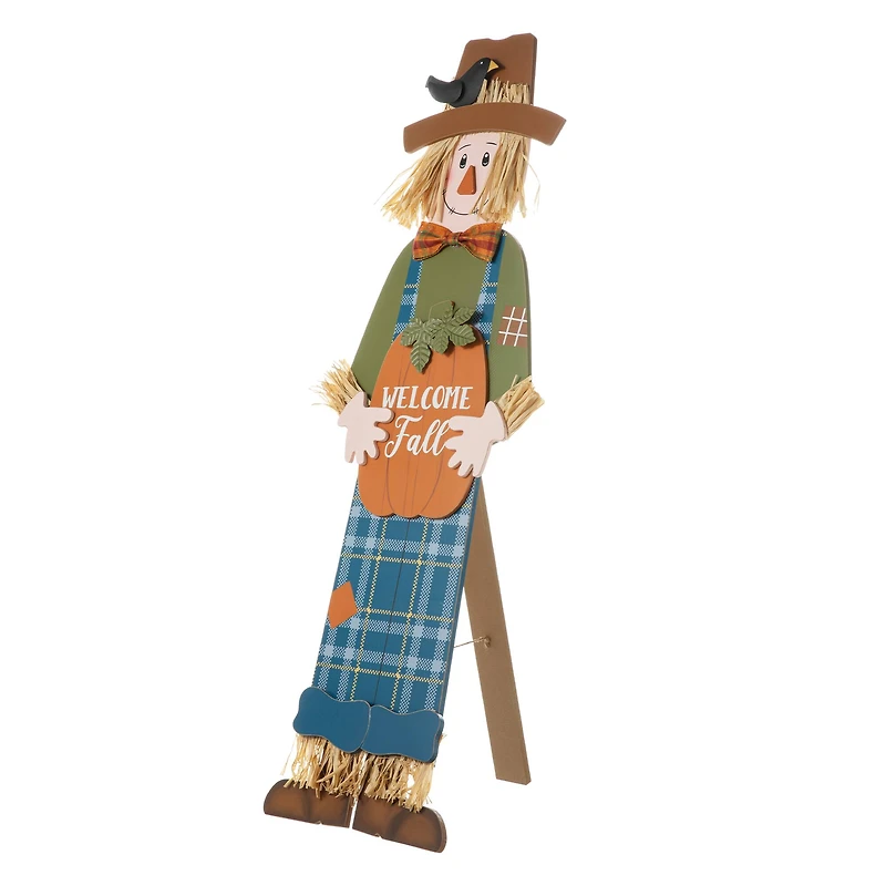 Glitzhome® 48" Fall Wooden Scarecrow Yard Stake