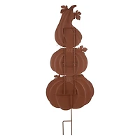 42" GlitzHome® 3-in-1 Metal Pumpkin Yard Stake