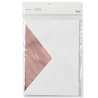 5.25" x 7.25" Rose Gold Foil Lined Envelopes by Recollections™, 10ct.