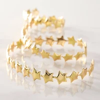 5/7" x 3yd. Gold Metallic Star Ribbon by Celebrate It® Classic