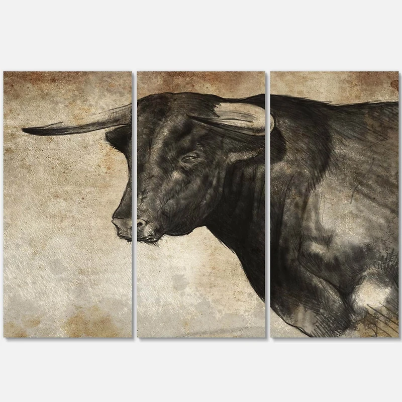 Designart - Spanish Bull Sketch