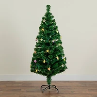 5ft. Fiber Optic Star-Shaped LED Lights Pine Artificial Christmas Tree