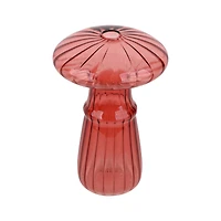 4.5" Burgundy Glass Mushroom Tabletop Décor by Ashland®