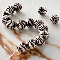 Antique Silver Round Beads, 10mm by Bead Landing®