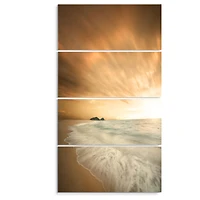 Designart - Beautiful Brown Beach at Sunset