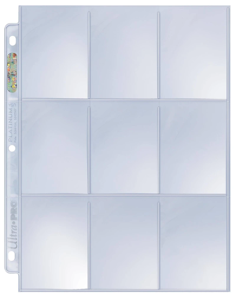 Ultra Pro Platinum 9-Pocket Sheets, 100ct.