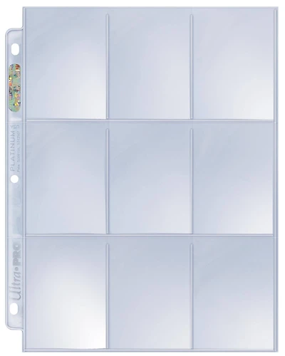 Ultra Pro Platinum 9-Pocket Sheets, 100ct.