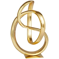 11" Gold Aluminum Abstract Sculpture