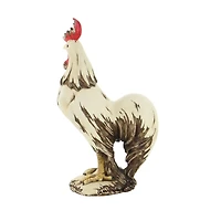 15" White Rooster Garden Sculpture