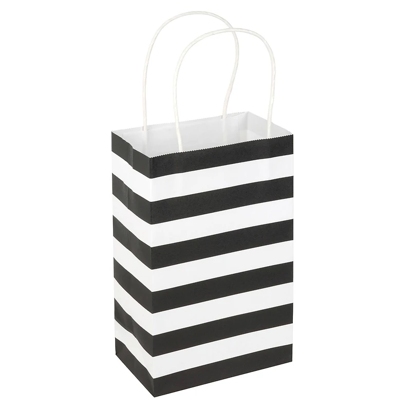 Small Black & White Striped Gift Bags by Celebrate It™, 13ct.