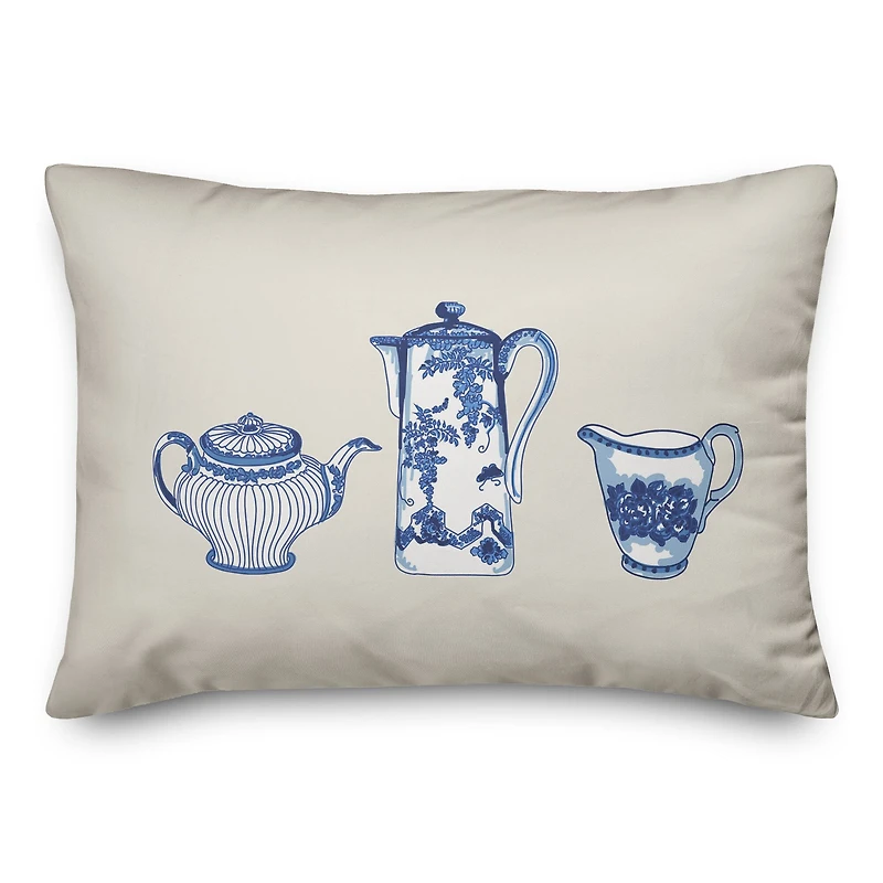 Tea In Row 14" x 20" Throw Pillow