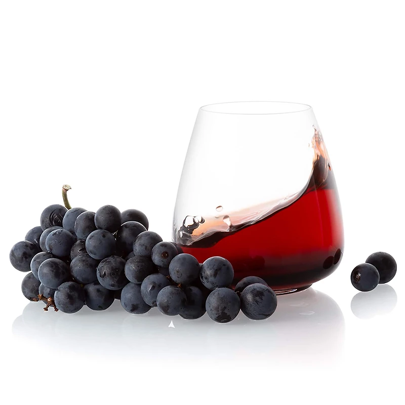 JoyJolt® 18.2oz. Black Swan Stemless Red Wine Glasses, 4ct.