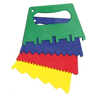 Creativity Street 5" Assorted 4 Patterns Paint Scrapers, 6 Packs