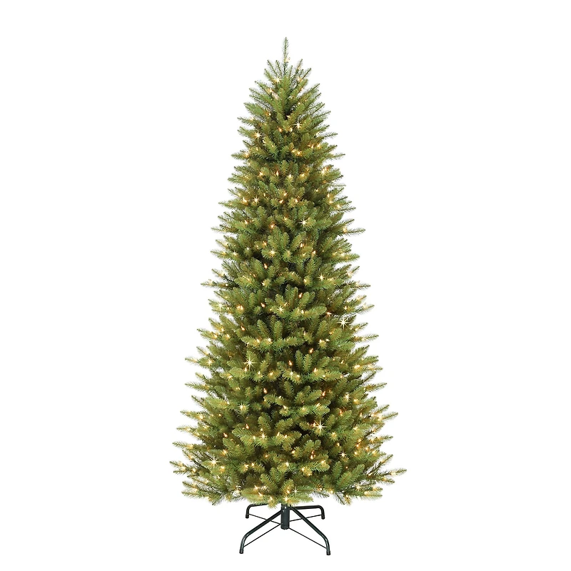 4.5ft. Pre-Lit Slim Fraser Fir Artificial Christmas Tree, Clear Lights