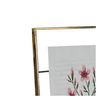 Just Jane 7" x 9" Brass Float Frame with Easel by Studio Décor®