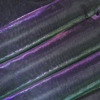 Feldman Purple & Green Metallic Knit Fabric