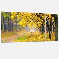 Designart - Bright Yellow Autumn Forest