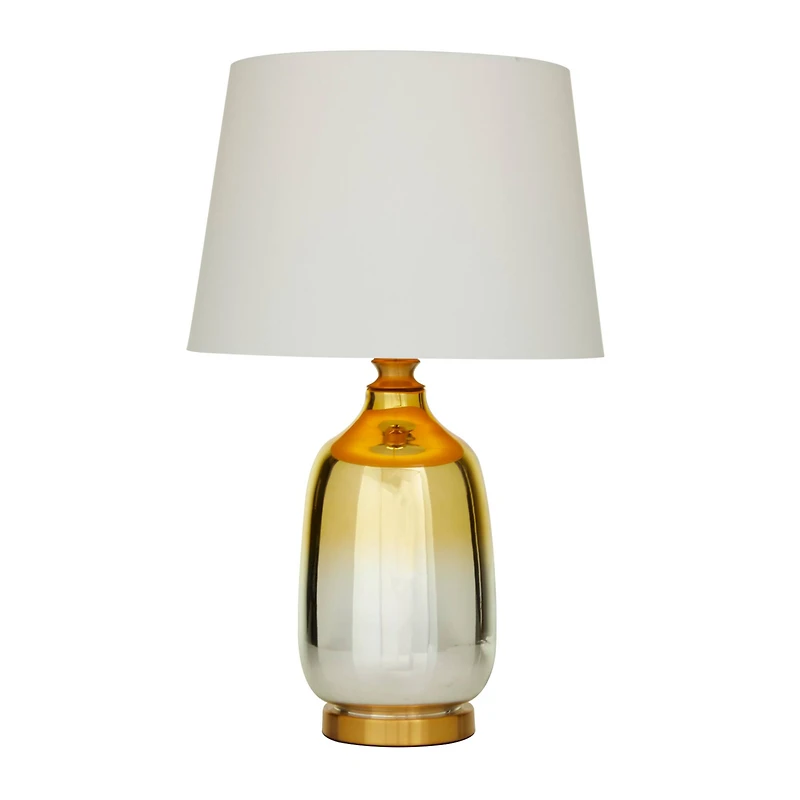 Gold Glass Glam Accent Lamp, 16" x 16" x 26"