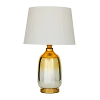 Gold Glass Glam Accent Lamp, 16" x 16" x 26"