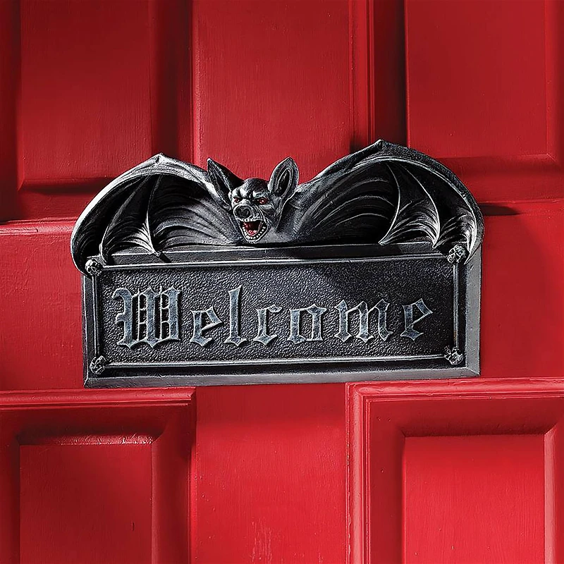 Design Toscano 10.5" Vampire Bat Welcome Wall Sculpture