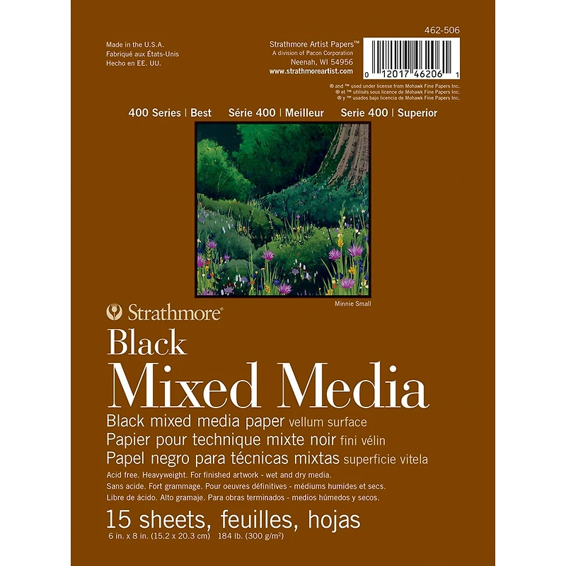 Strathmore® 400 Series Black Mixed Media Paper Pad