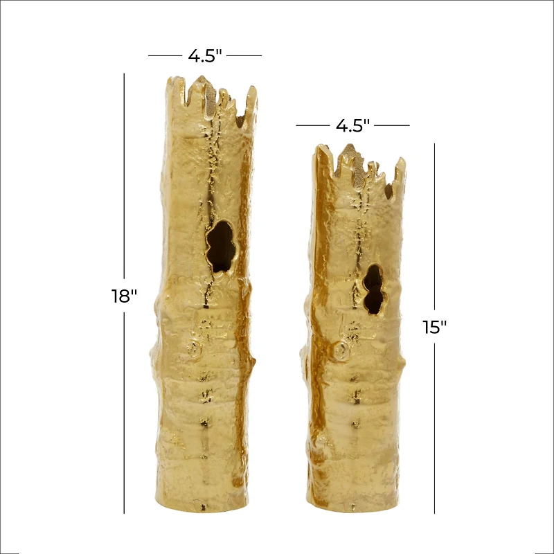 CosmoLiving by Cosmopolitan Gold Aluminum Vase Set