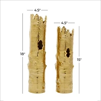 CosmoLiving by Cosmopolitan Gold Aluminum Vase Set