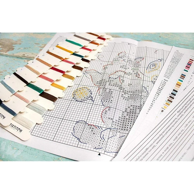 LetiStitch Cat's Happiness Counted Cross Stitch Kit