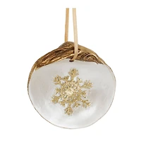 3" Clam Shell Snowflake Ornaments Set