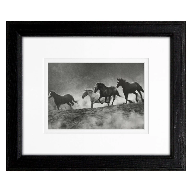 Timeless Frames® Black & White Run With The Wind Horses Print Framed Wall Art