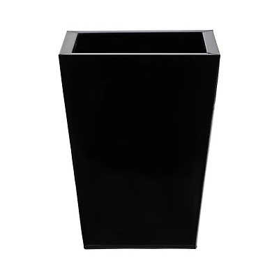 13" Black Classic Square Metal Planter