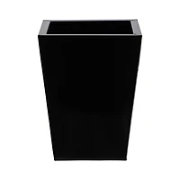 13" Black Classic Square Metal Planter