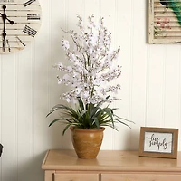 Triple Dancing Lady Silk Flower Arrangement