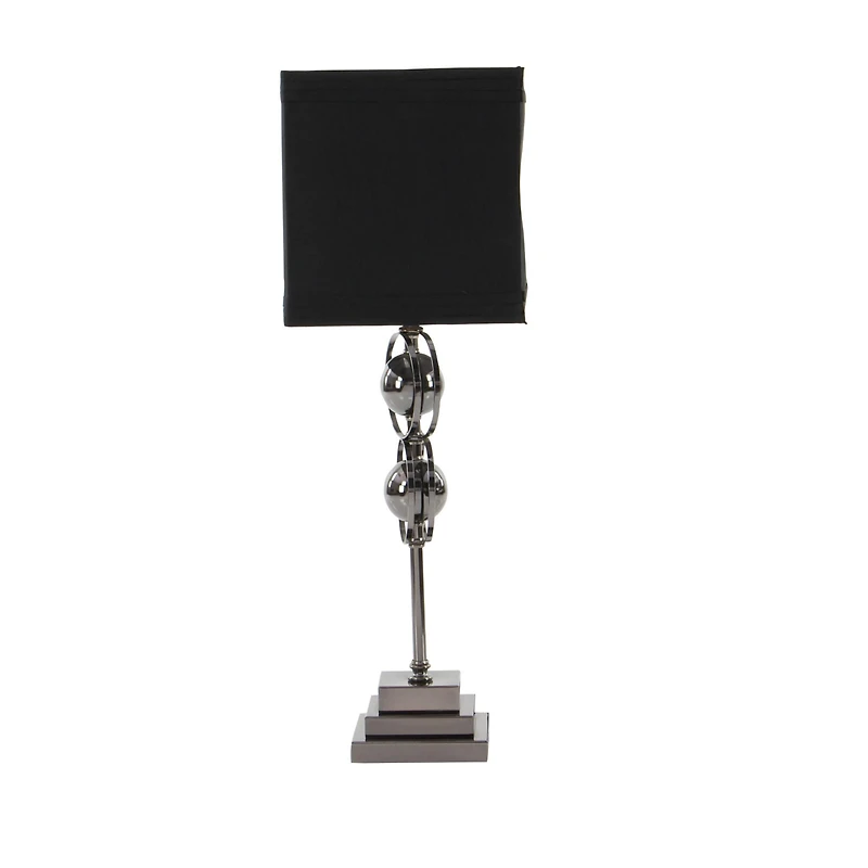 25" Black Metal Modern Table Lamp, 2ct.