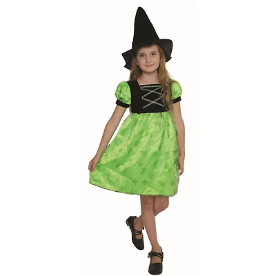 Small Black & Green Witch Girl's Costume