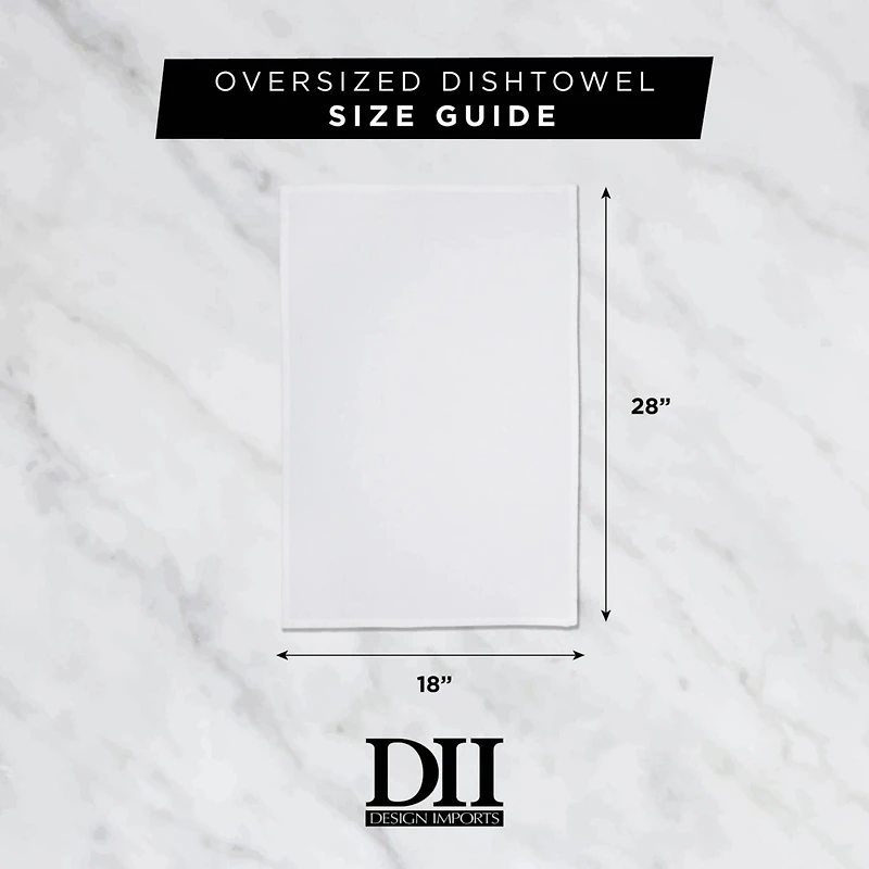 DII® Gray Flat Woven Dishtowels, 6ct.