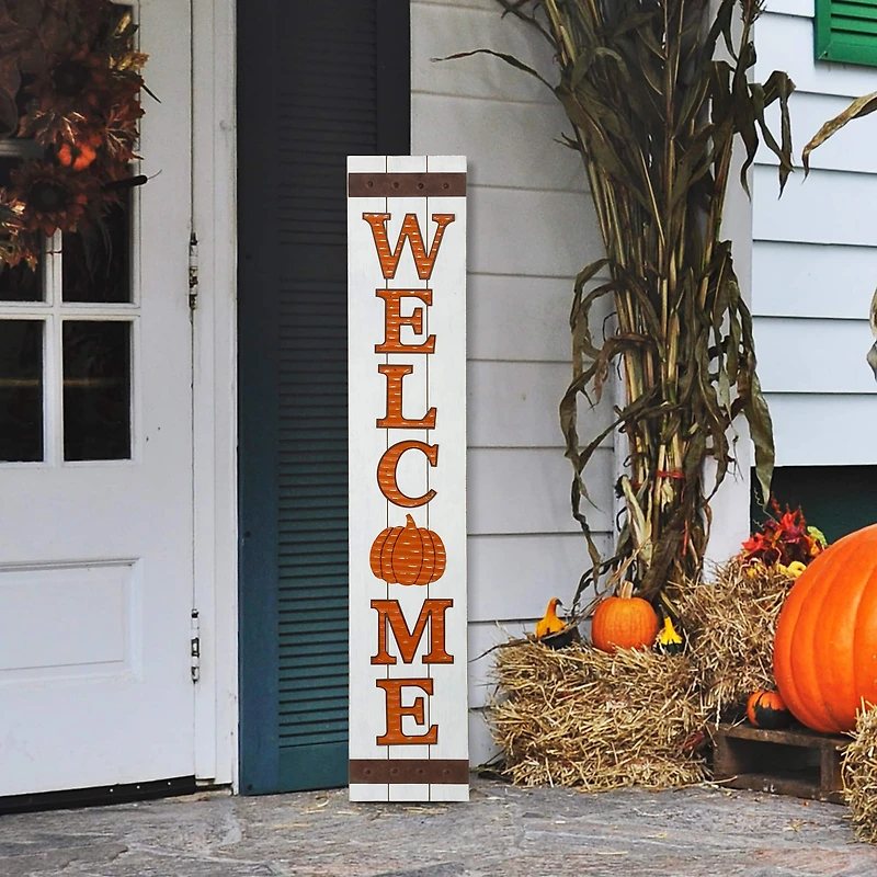 Glitzhome® 42" Fall Wooden Welcome Porch Sign
