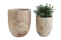 Hello Honey® Rounded Paulownia Wood Pots Set