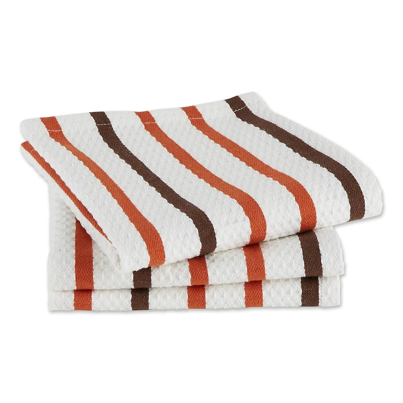 Spice Stripes Heavyweight Dishtowel And Dishcloth (Set of 6)