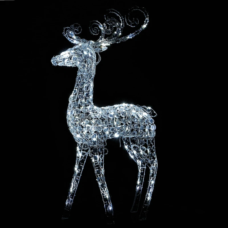 4ft. Crystal Bead Deer with LED Lights