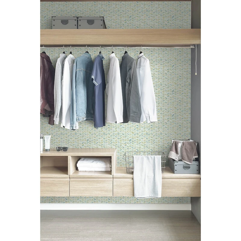 My Style Ivan Broken Chevron Peel & Stick Wallpaper